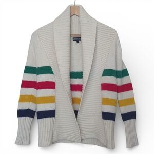 Hudsons Bay HBC Lambswool Cashmere Striped Sweater XS